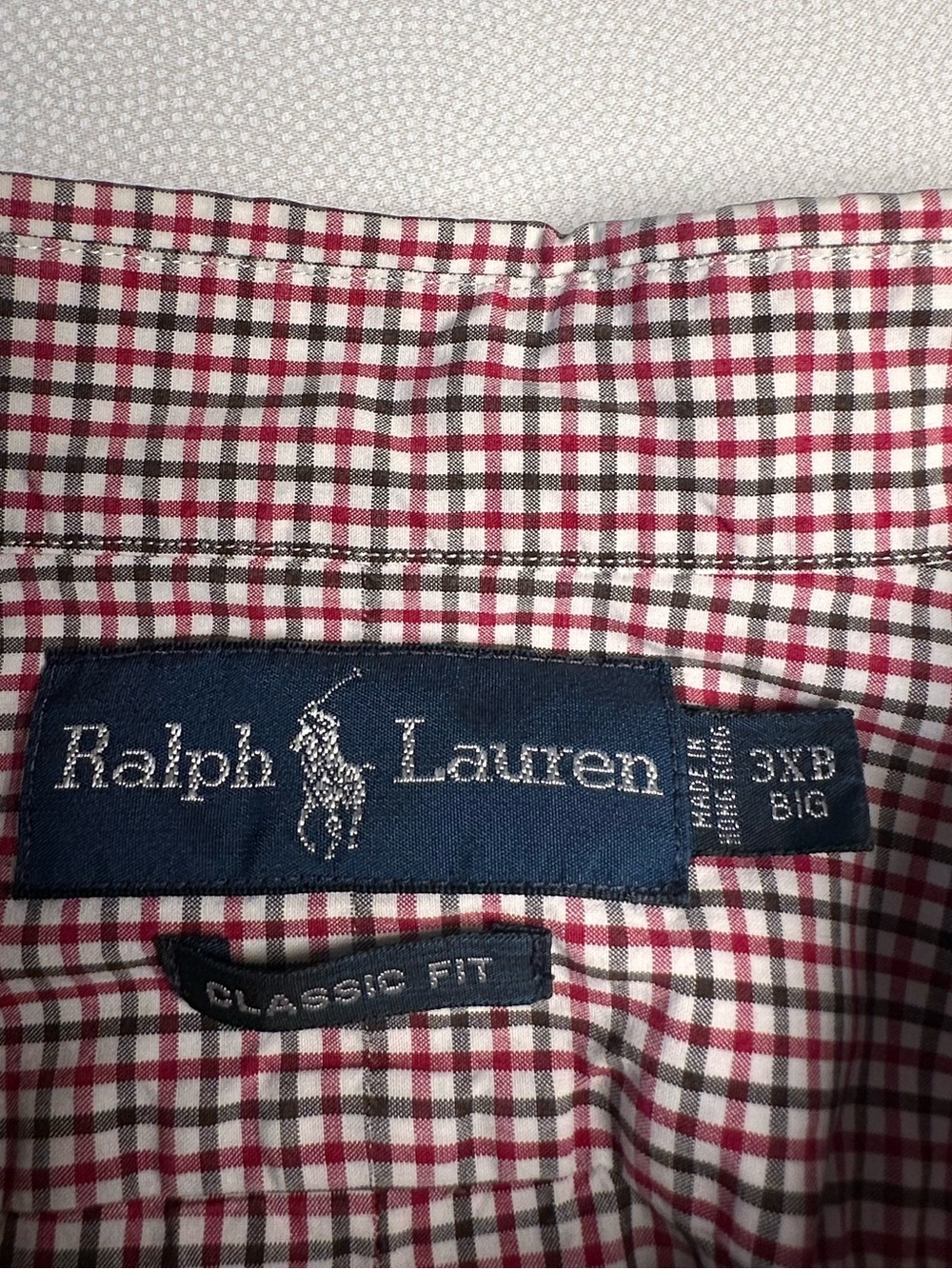 Ralph Lauren Classic Fit 3XB Big Red Check Button Front Short Sleeve Shirt - Picture 9 of 10
